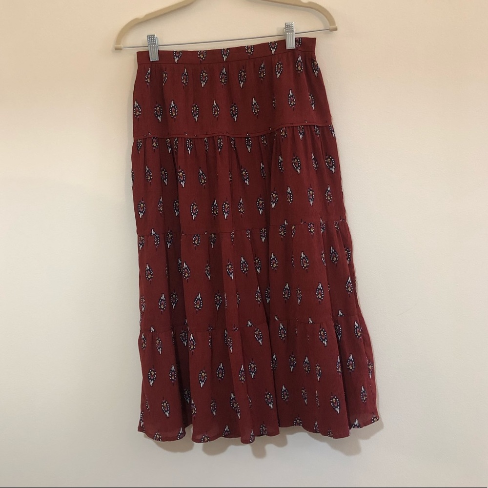 Loft red skirt